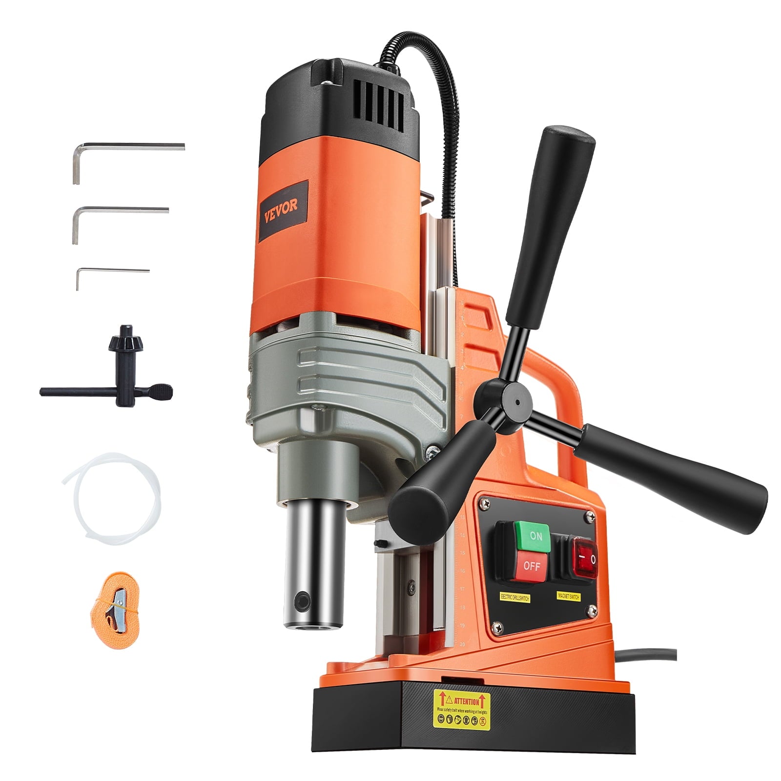 VEVOR Magnetic Drill, 1300W Motor 1.6 in Boring Diameter, 2810 lbf Portable Electric Mag Drill Press
