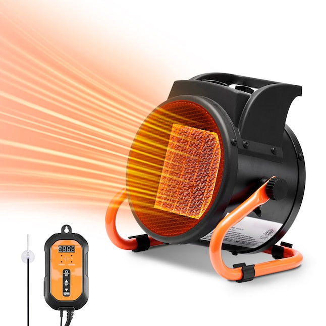 VEVOR Greenhouse Heater with Thermostat, 1500W PTC Fast Heating with Overheat Protection, 3-Speed Se
