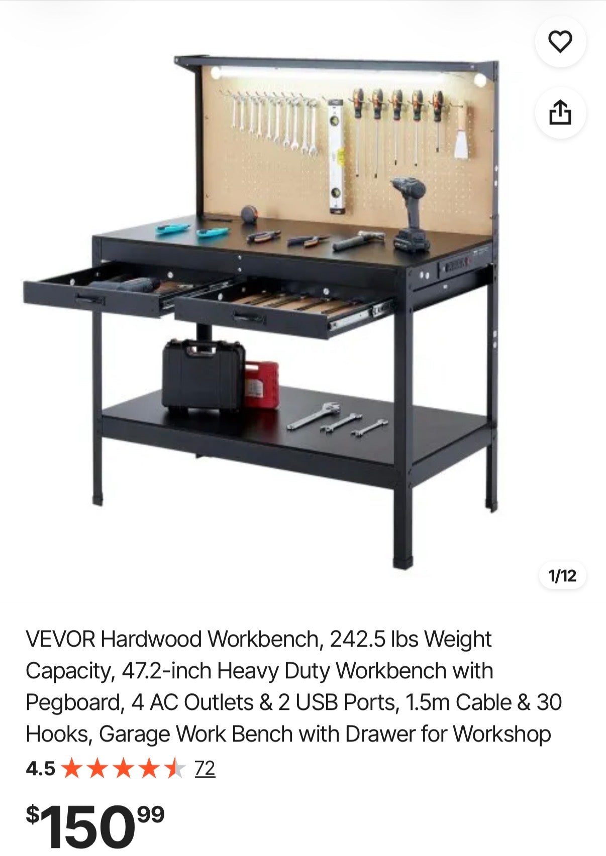 Hardwood Workbench