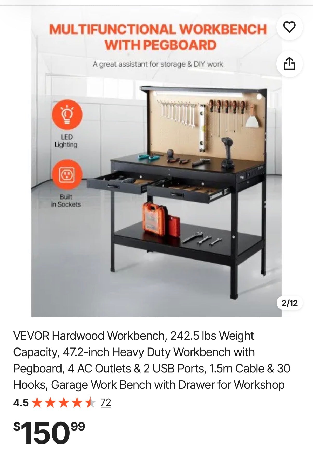 Hardwood Workbench