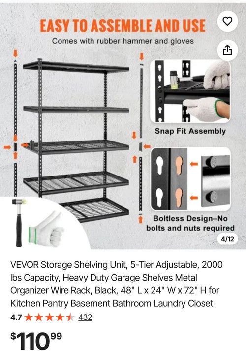 Storage Shelving Unit