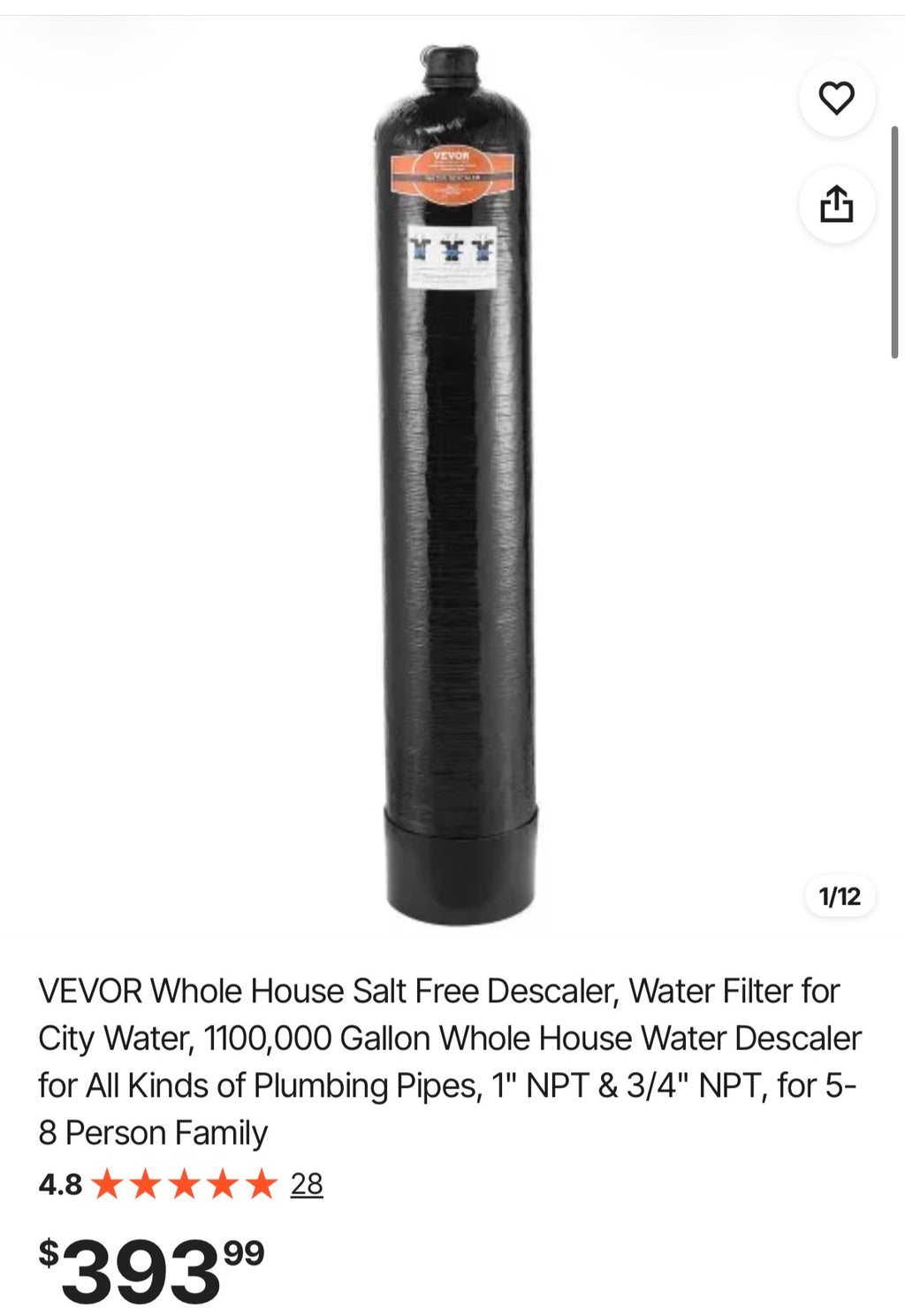 Whole House Salt Free Descaler
