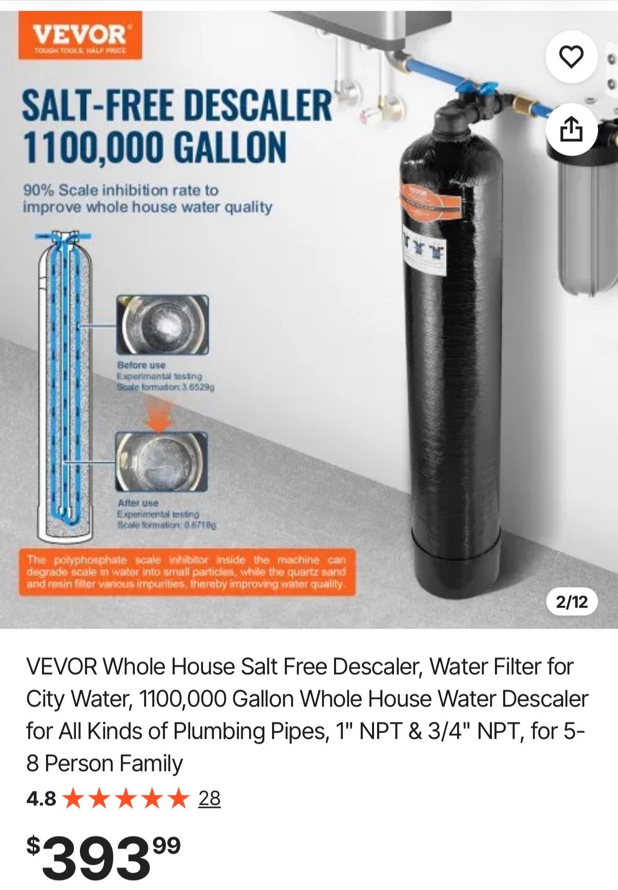 Whole House Salt Free Descaler
