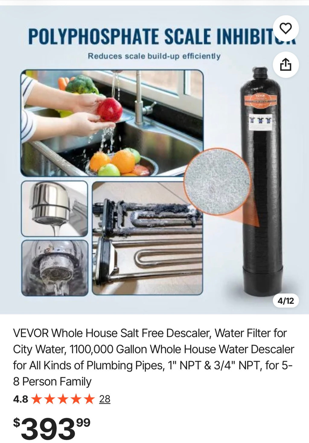 Whole House Salt Free Descaler