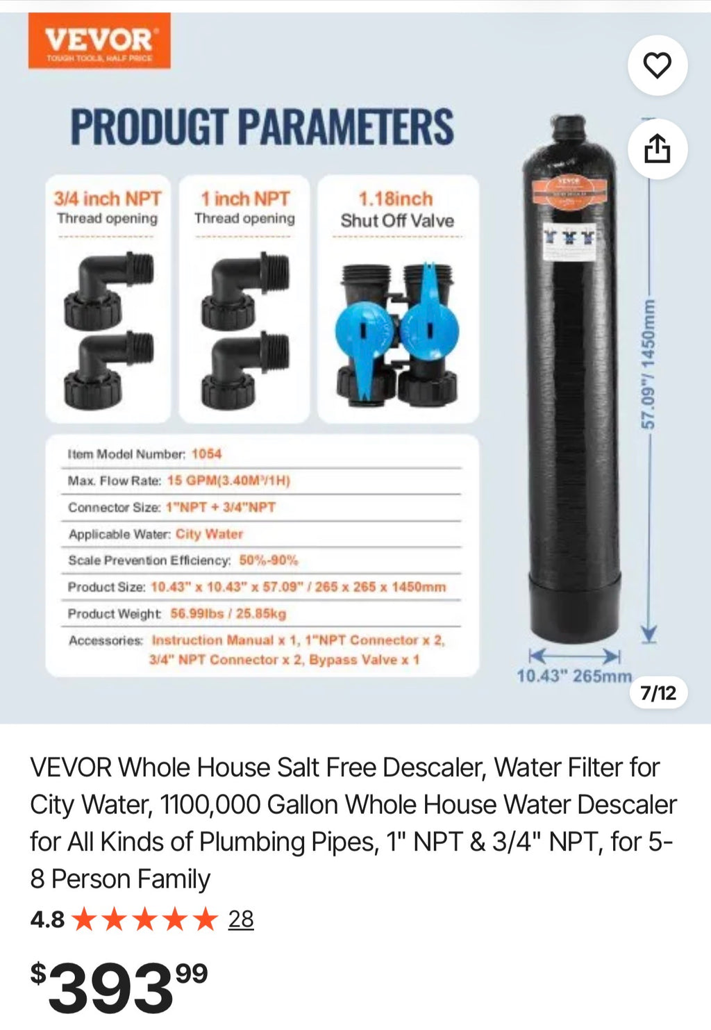Whole House Salt Free Descaler