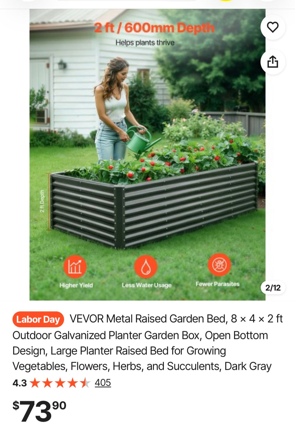 Metal Raised Garden Bed