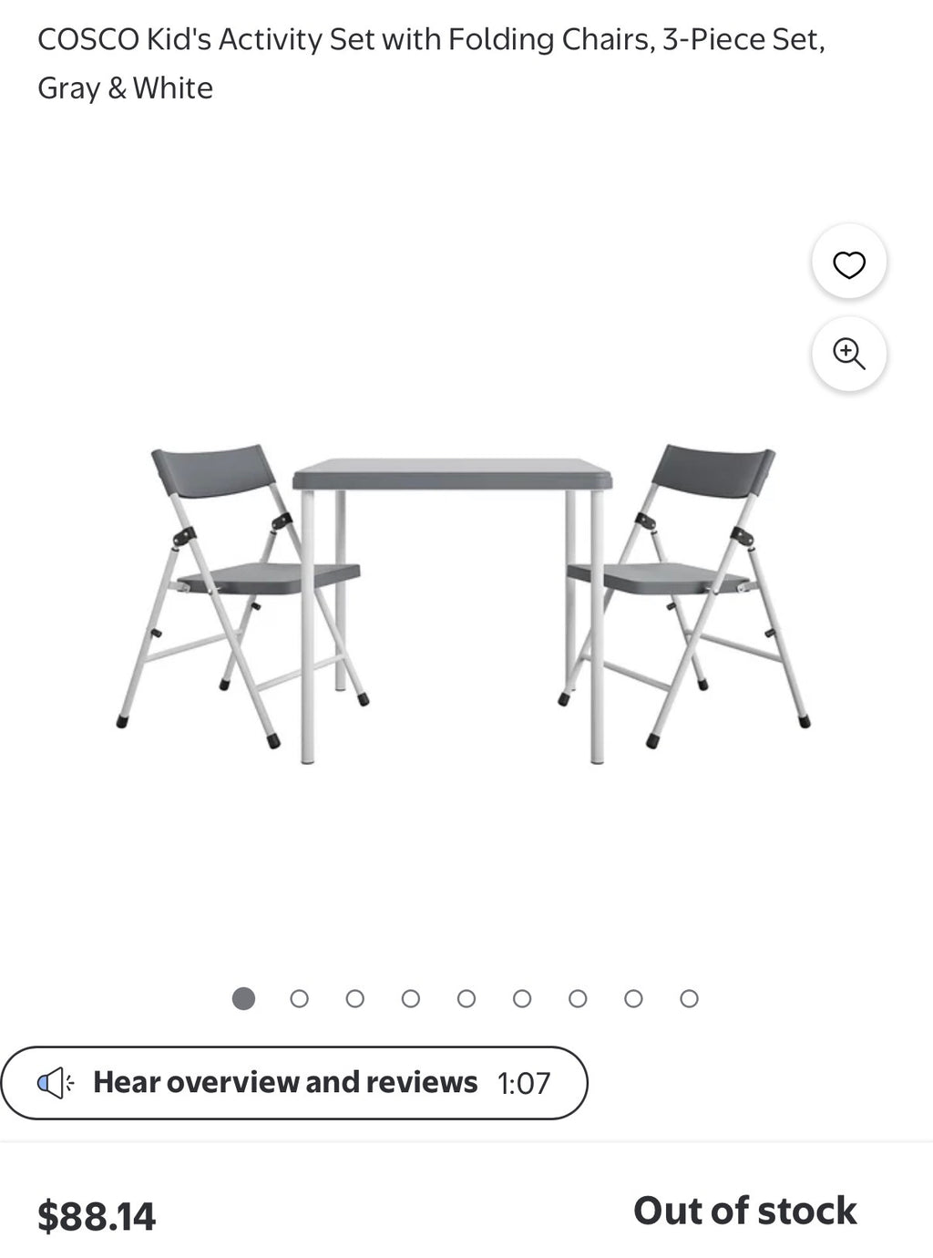 Folding Chairs, 3-Piece Set