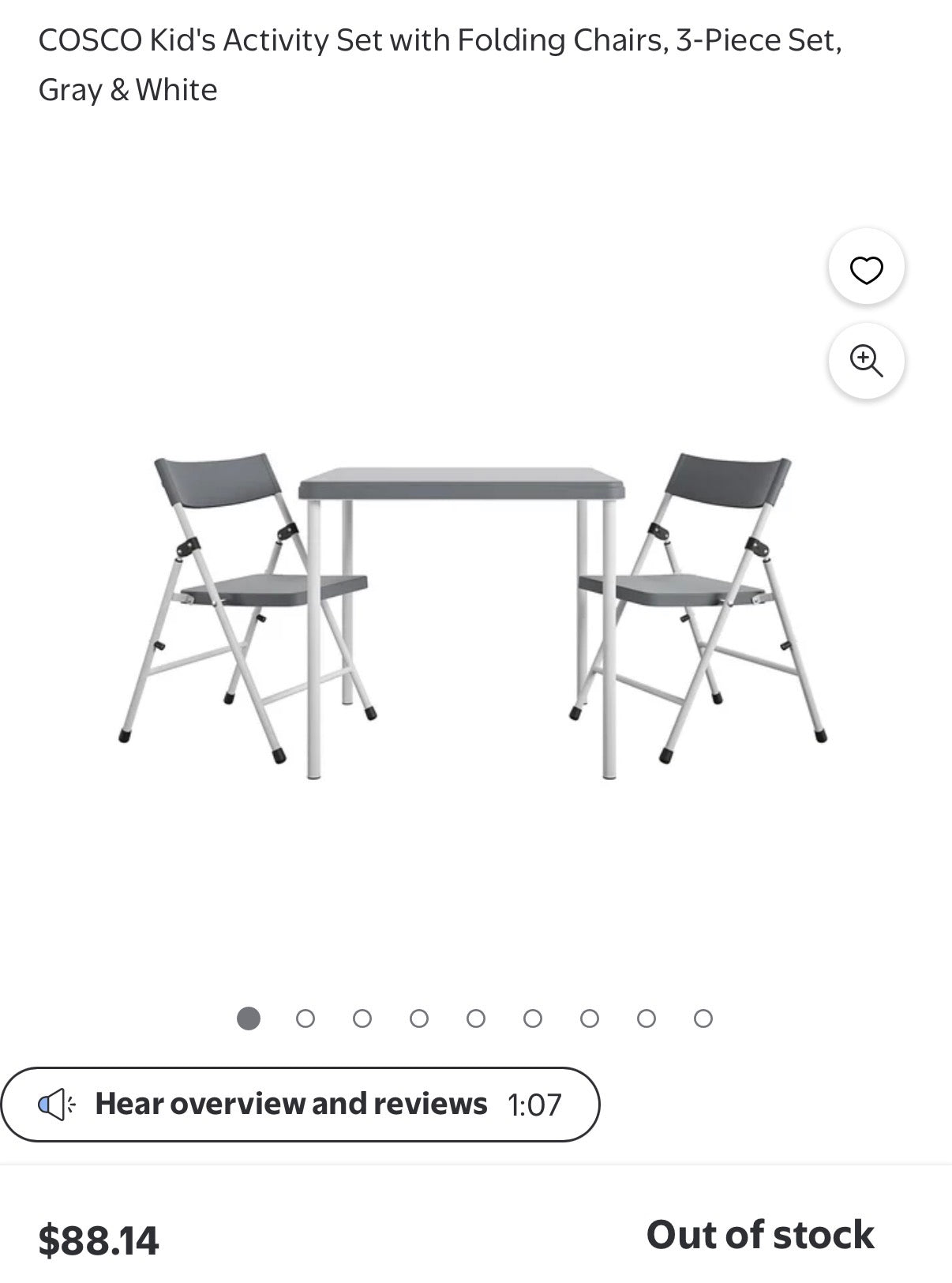 Folding Chairs, 3-Piece Set