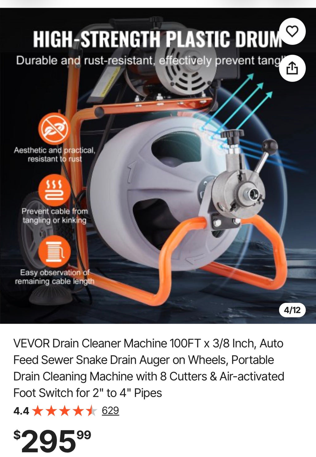 Drain Cleaner Machine