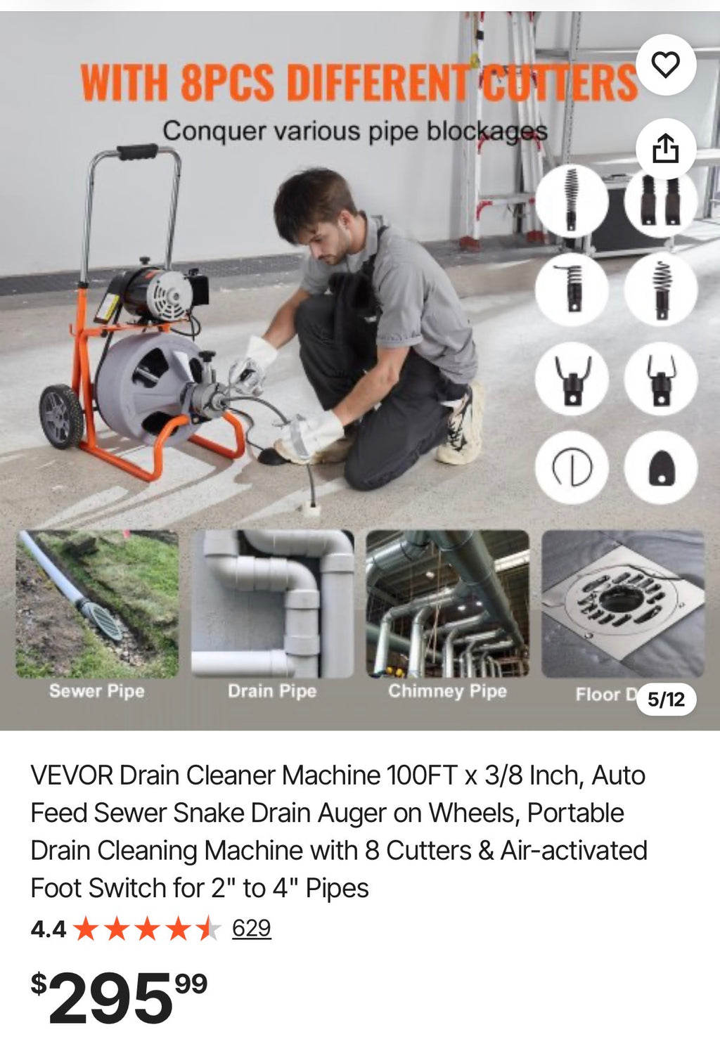 Drain Cleaner Machine