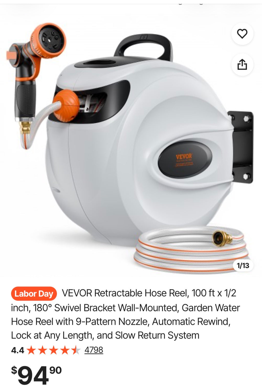 Retractable Hose Reel