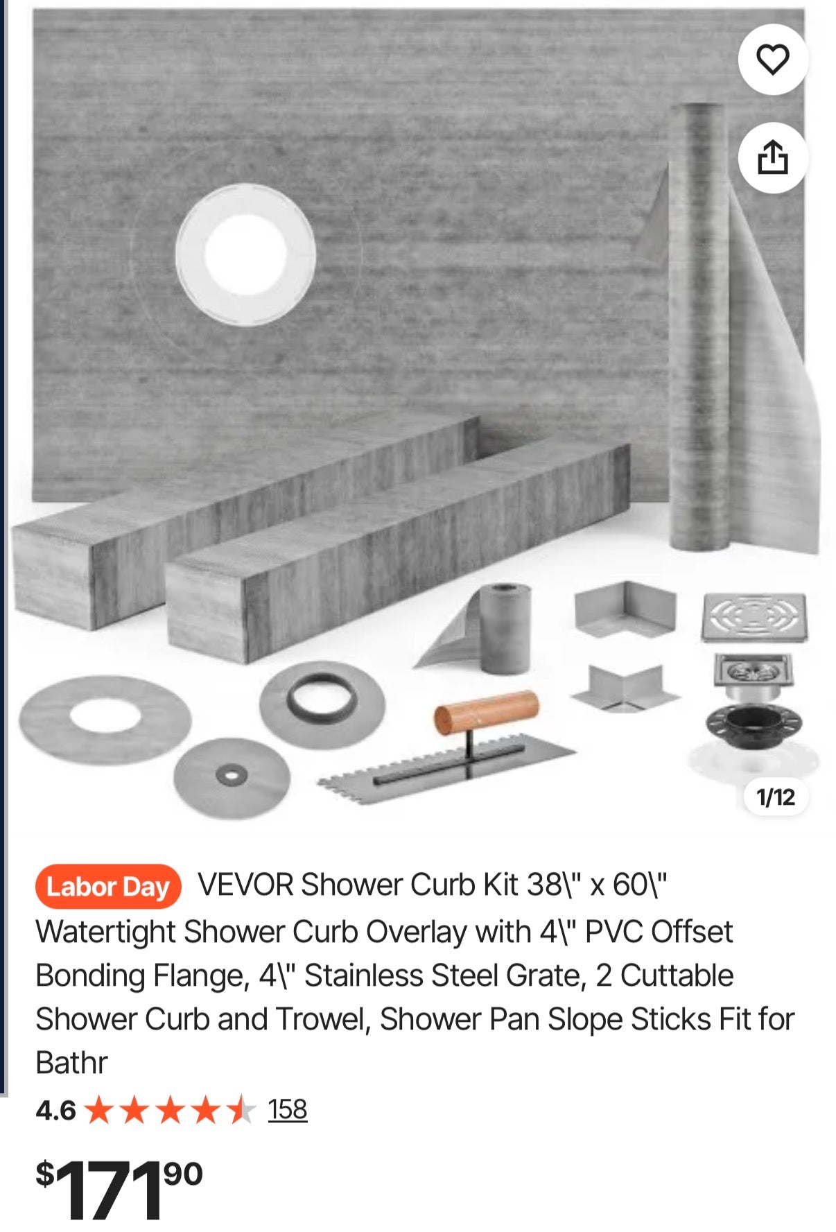 Shower Curb Kit