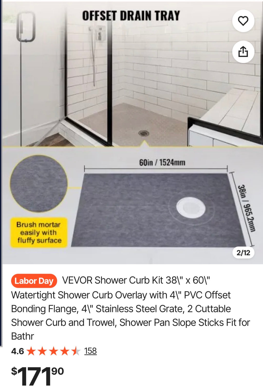 Shower Curb Kit