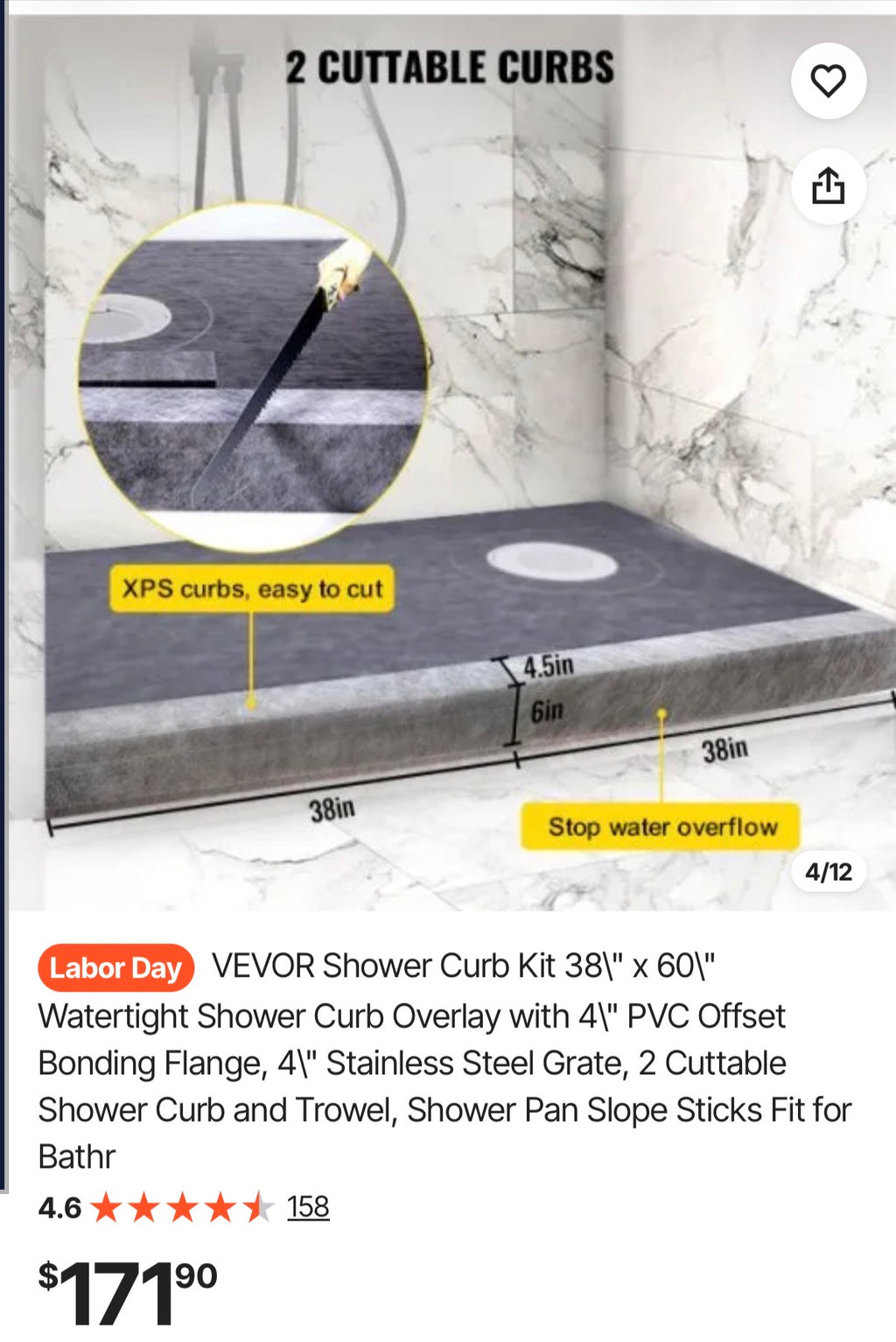 Shower Curb Kit