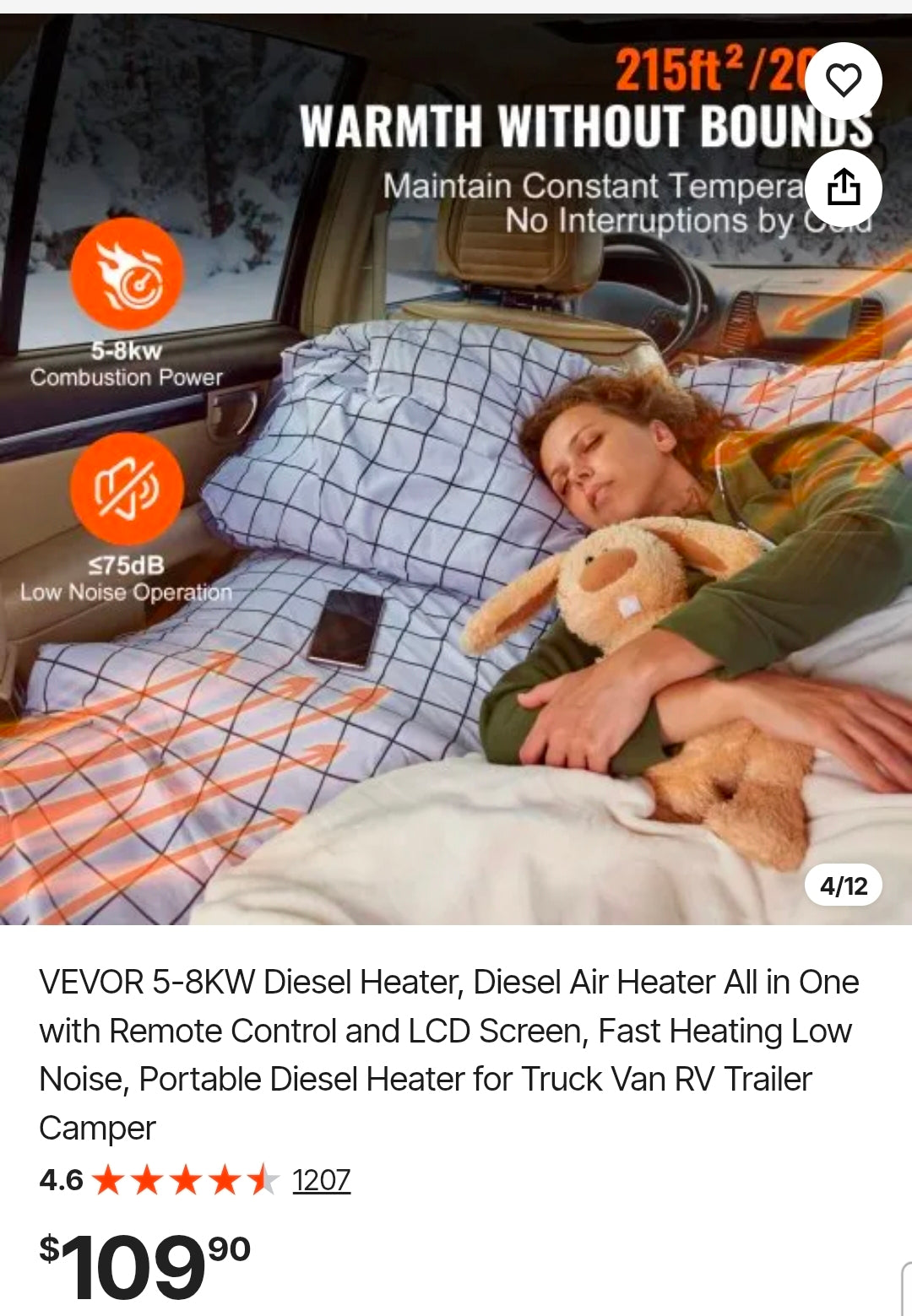 Diesel Air Heater All in One with Remote Control