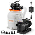 VEVOR FlashPure Sand Filter Pump 14" 3/4 HP Swimming Pool Filter System
for Above Ground Pool, 3500