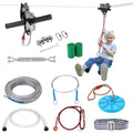 VEVOR Zipline Kit for Kids and Adult, 60 ft Zip Line Kits Up to 500 lb, Backyard Outdoor Quick Setup