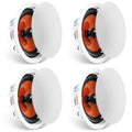 VEVOR 4 PCs 8 Inch in Ceiling Speakers, 100-Watts, Flush Mount Ceiling & in-Wall Speakers System wit