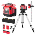 VEVOR Rotary Laser Level Kit, 1650ft 360-Degree Self Leveling Red Horizontal Laser Transit,with Trip