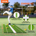 VEVOR Softball Pitching Mat, 10x3 ft Baseball Pitching Rubber Mound, Antifade Turf and Antislip Foam