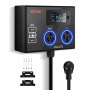 VEVOR NEMA Splitter for Dryer and EV, 3-Color LED Indicator, 240V Smart Power Distribution, With NEM