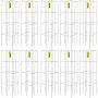 VEVOR Tomato Cages, 11.8\" x 11.8\" x 46.1\", 10 Packs Square Plant Support Cages, Silver PVC-Coated