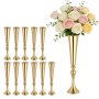 VEVOR 12 PCS Wedding Flower Vase, 21.7 in Tall Trumpet Flower Table Centerpieces, Banquet Vases Easy
