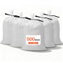 VEVOR Empty Sandbags, 500 Packs 16 x 26 in, Heavy Duty Sand Bags Sacks with Ties, 50lb Capacity Wove