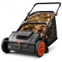 VEVOR Push Lawn Sweeper, 21inch Leaf & Grass Collector, Strong Plastic Wheels & Heavy Duty Thickened