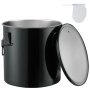 VEVOR Fryer Grease Bucket, 10 Gal Oil Disposal Caddy Stainless Steel Fryer Oil Bucket Rust-Proof Coa
