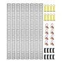 VEVOR E Track Tie-Down Rail Kit, 32PCS 5' E-Tracks Set Includes 8 Steel Rails & 8 O-Rings & 8 Tie-Of