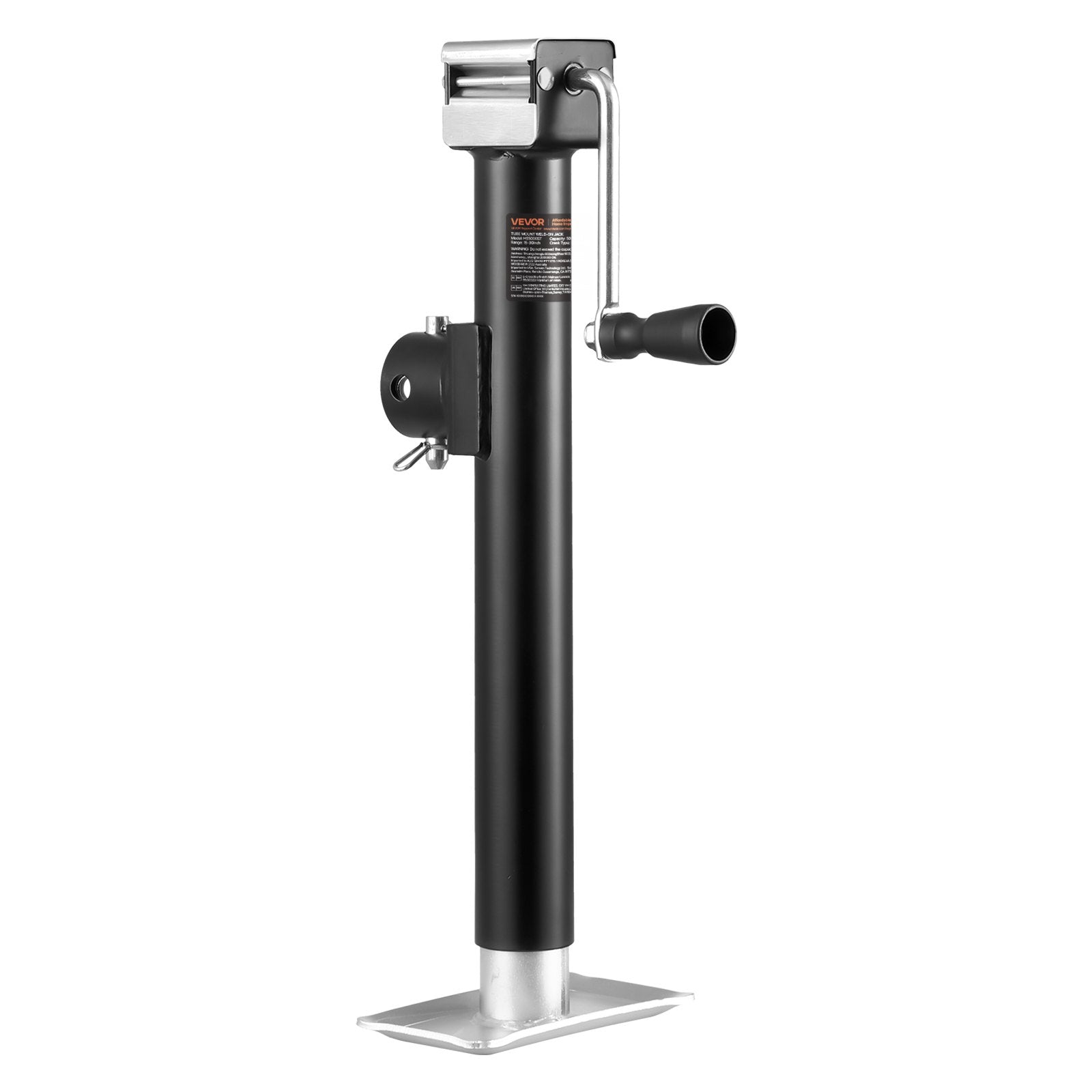 VEVOR Trailer Jack, 5000 lbs Dynamic Load Capacity, Weld-on Pipe-Mount Swivel Trailer Jack with Ergo